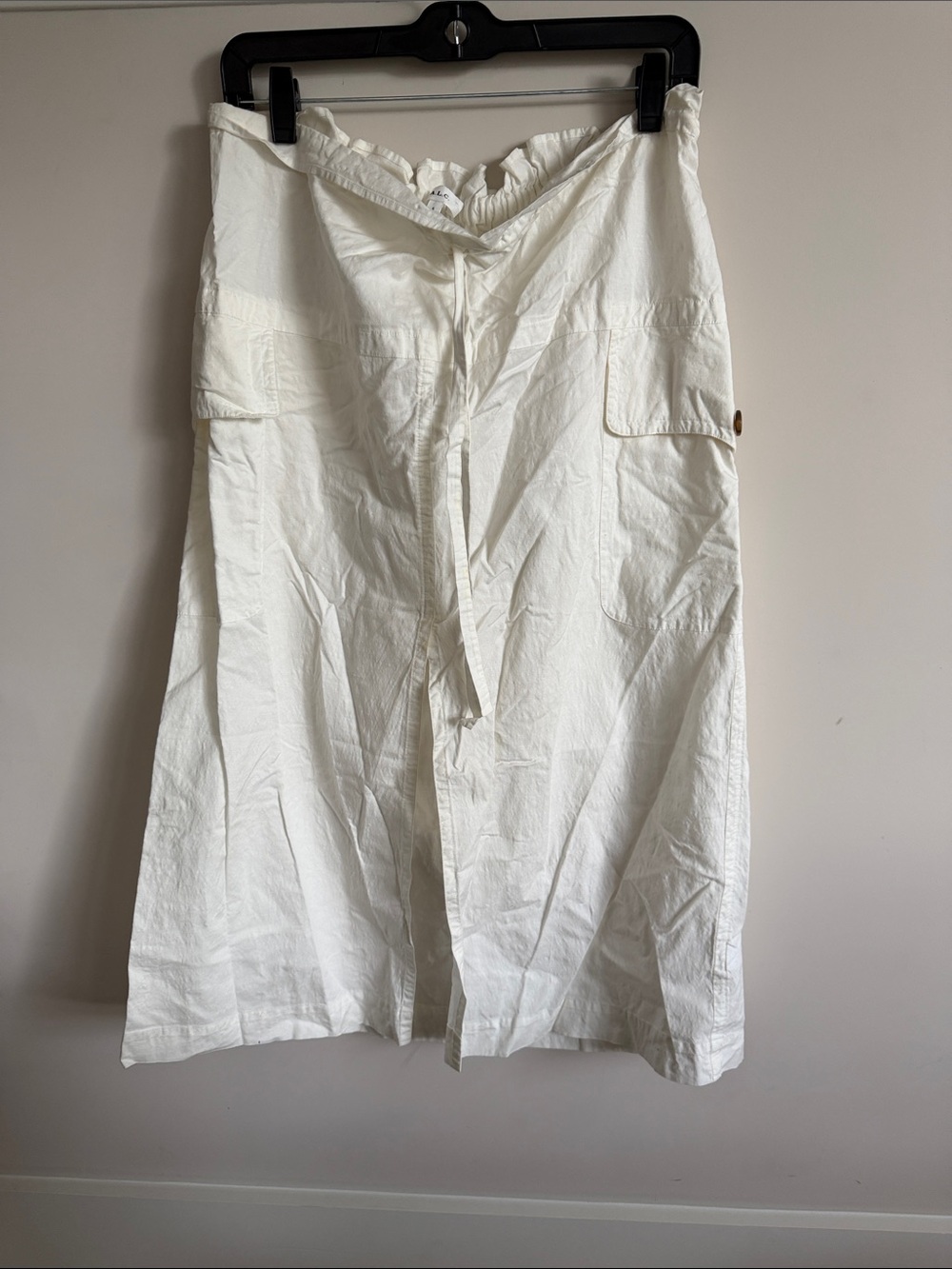 A.L.C. White Midi Skirt with Tie Waist
